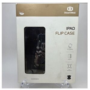 New Desert West Black Leather iPad Flip Case READ DESCRIPTION